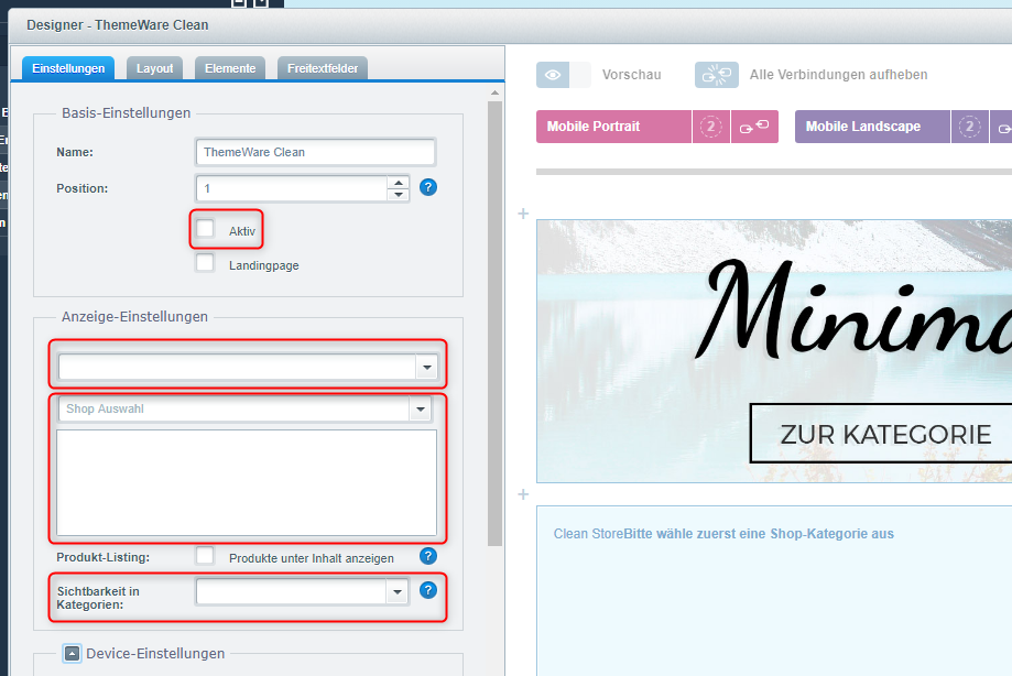 Shopware 5: Einkaufswelt aktivieren und Kategorie zuweisen