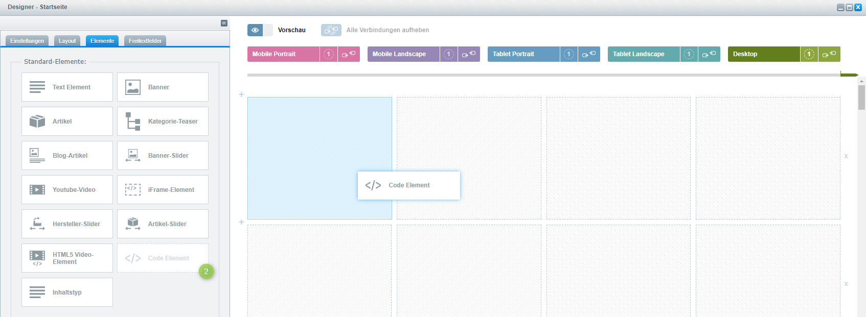 Shopware 5: Code Element in Einkaufswelt hinzufügen