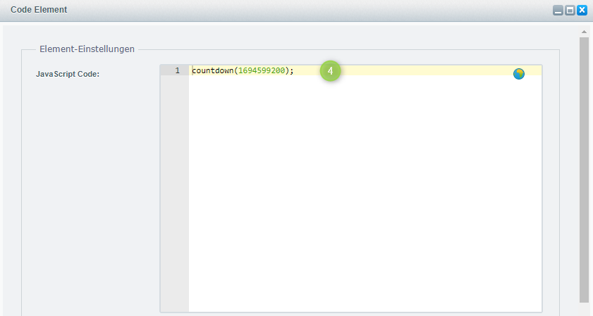 Shopware 5: JavaScript Code im Code Element