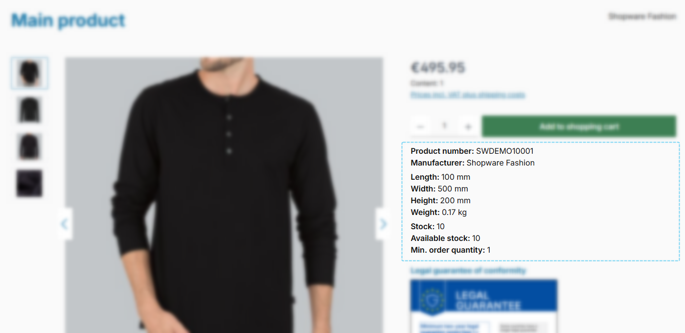 ThemeWare® "Produkt-Spezifikationen"