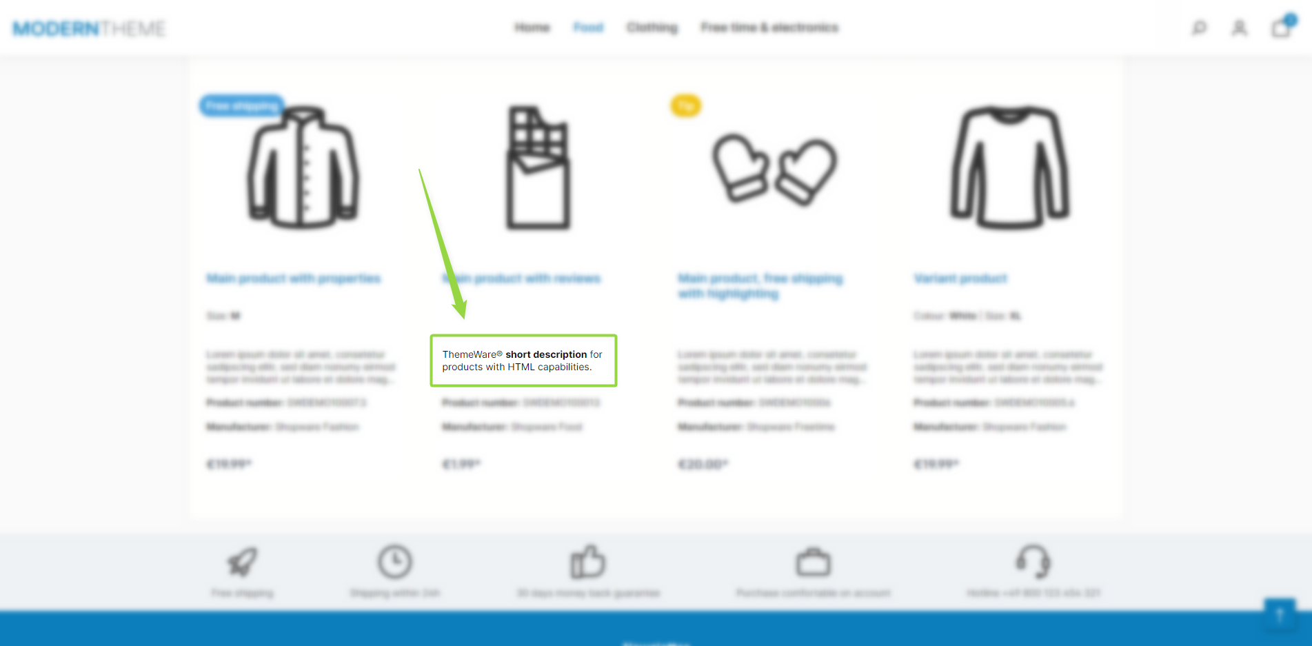 ThemeWare® "Kurzbeschreibung" (Kategorien)