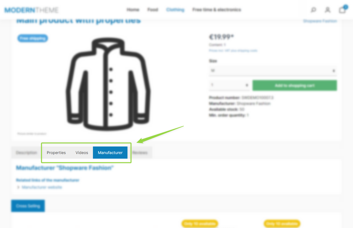 ThemeWare® "Tabs auf der Poduktseite"