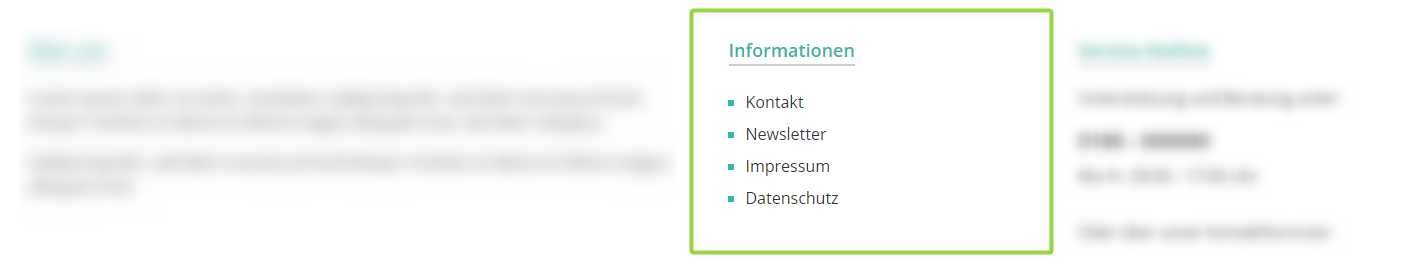 Darstellung in der Storefront