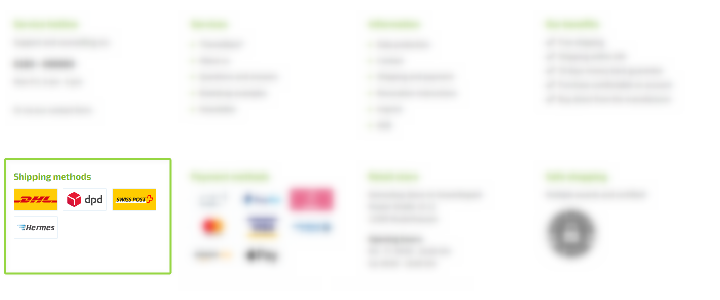 ThemeWare® "Versandanbieter-Logos"-Widget