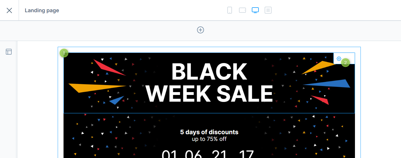 Configuring the ThemeWare® "Hero countdown (Heading)"