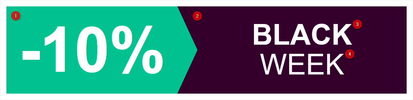Elements of the "Discount banner"