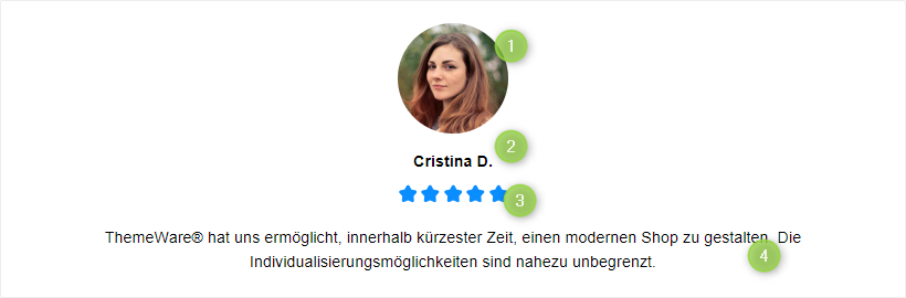 Elements of the "Testimonial"
