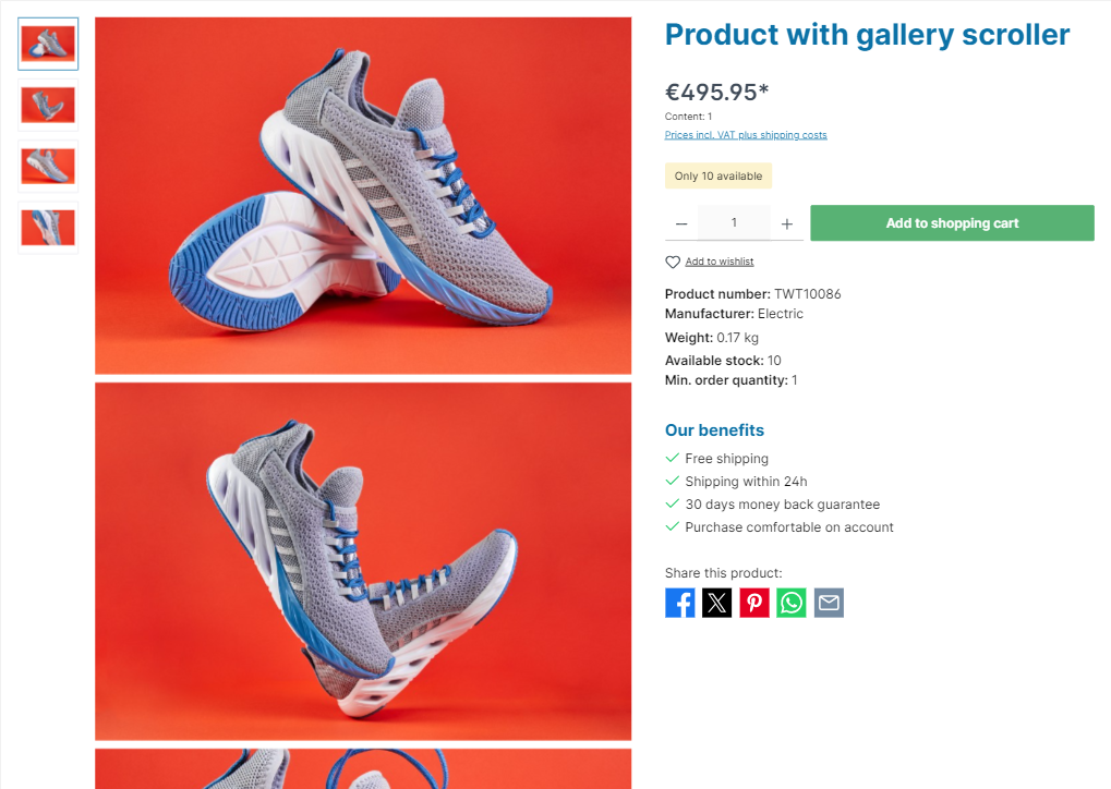 ThemeWare® CMS extension "Image gallery (Grid)" (as a gallery scroller)