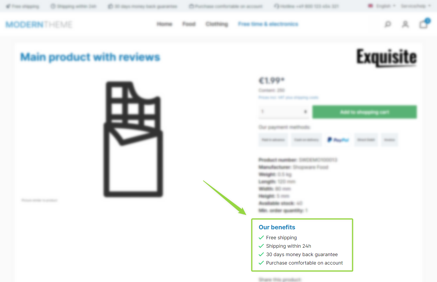 ThemeWare® "Benefits on product pages"