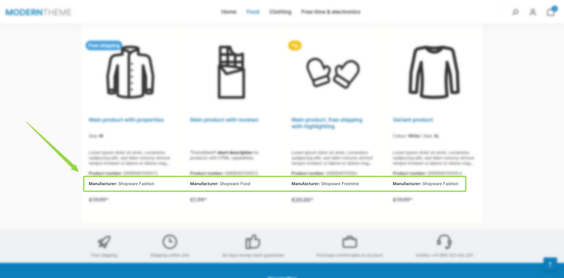 ThemeWare® "Manufacturer in listings"
