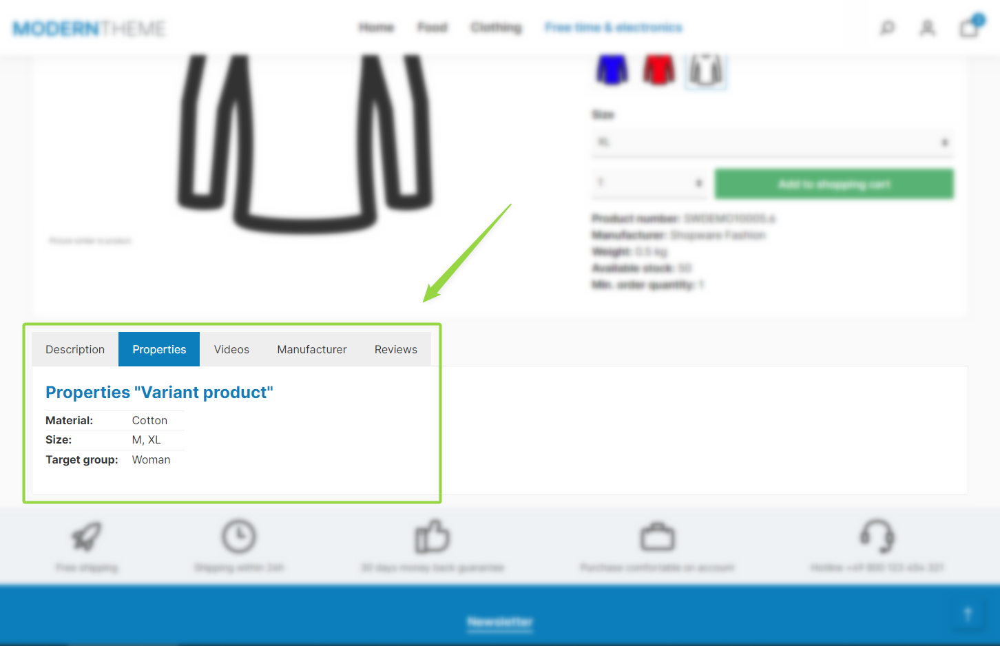 ThemeWare® "Properties tab"