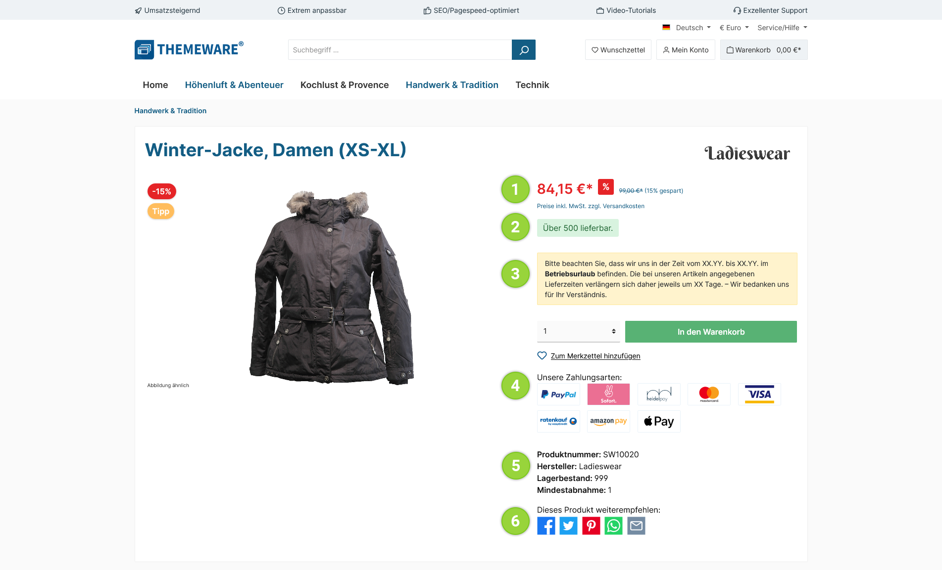 ThemeWare® Product pages: Buybox