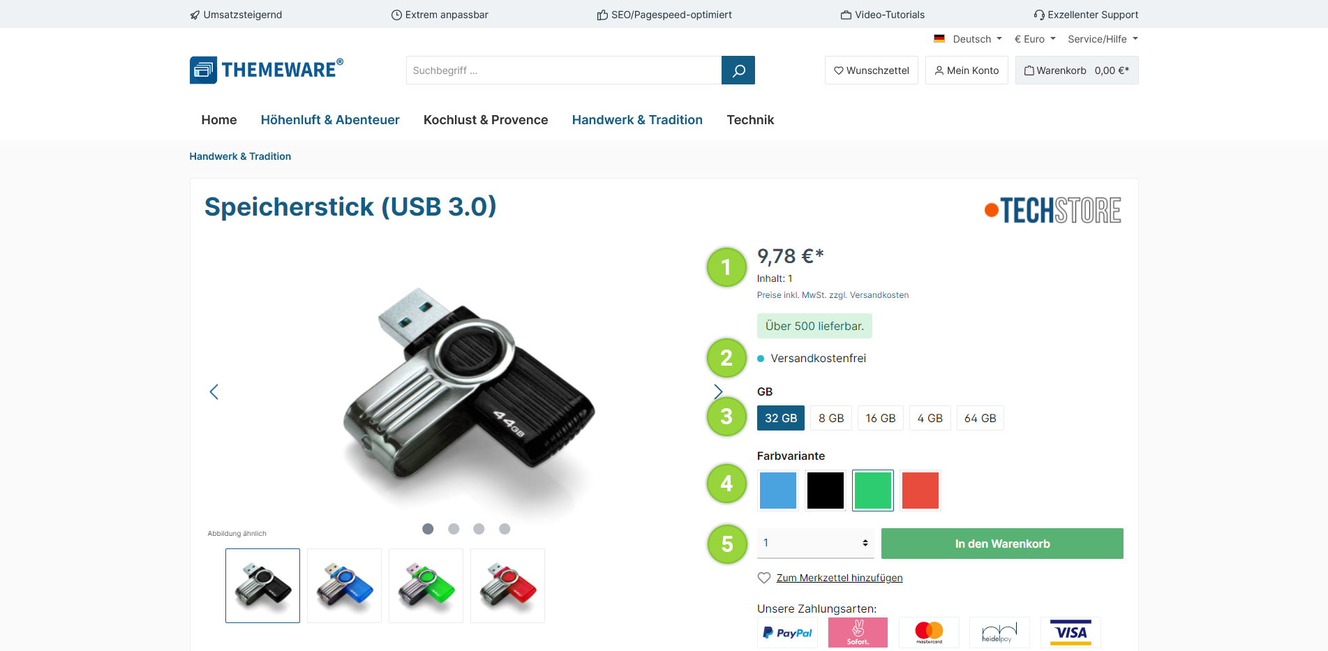 ThemeWare® Product pages: Buybox