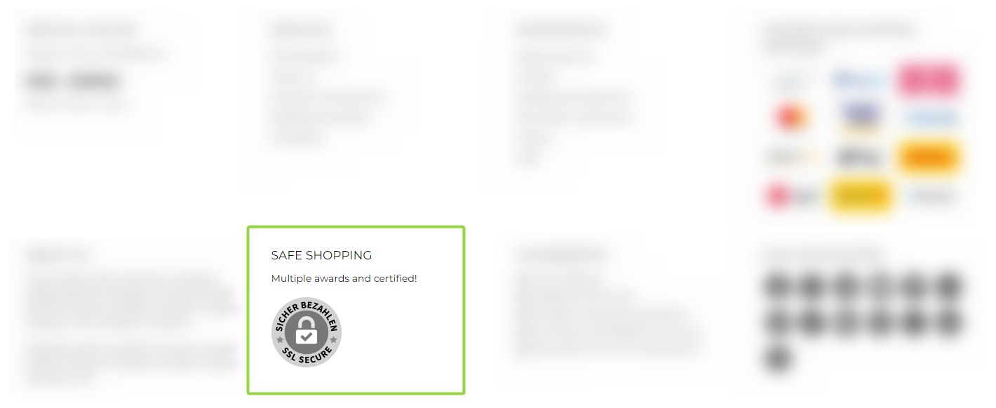 "Awards, seals or certificates" widget