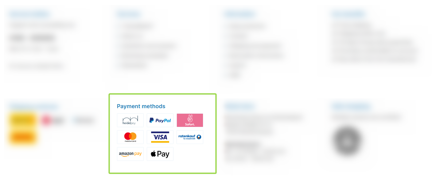"Payment logos" widget