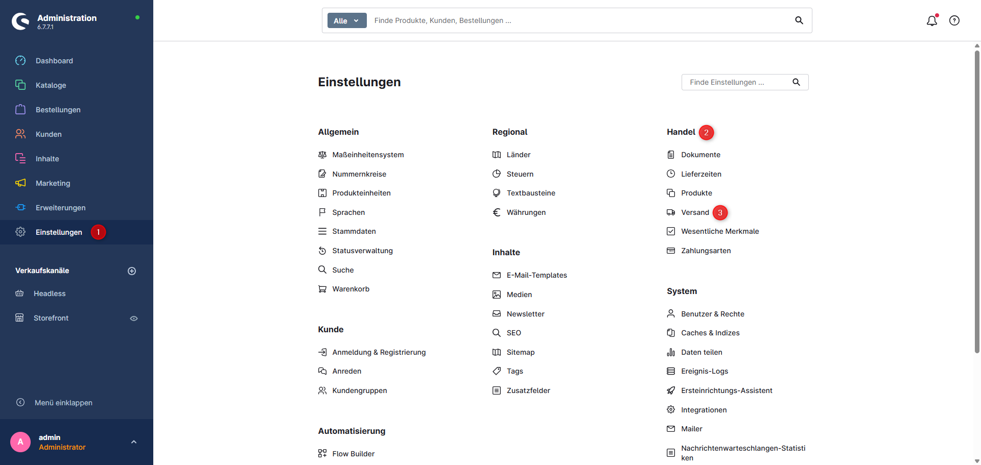 Versandarten, Abbildung 1