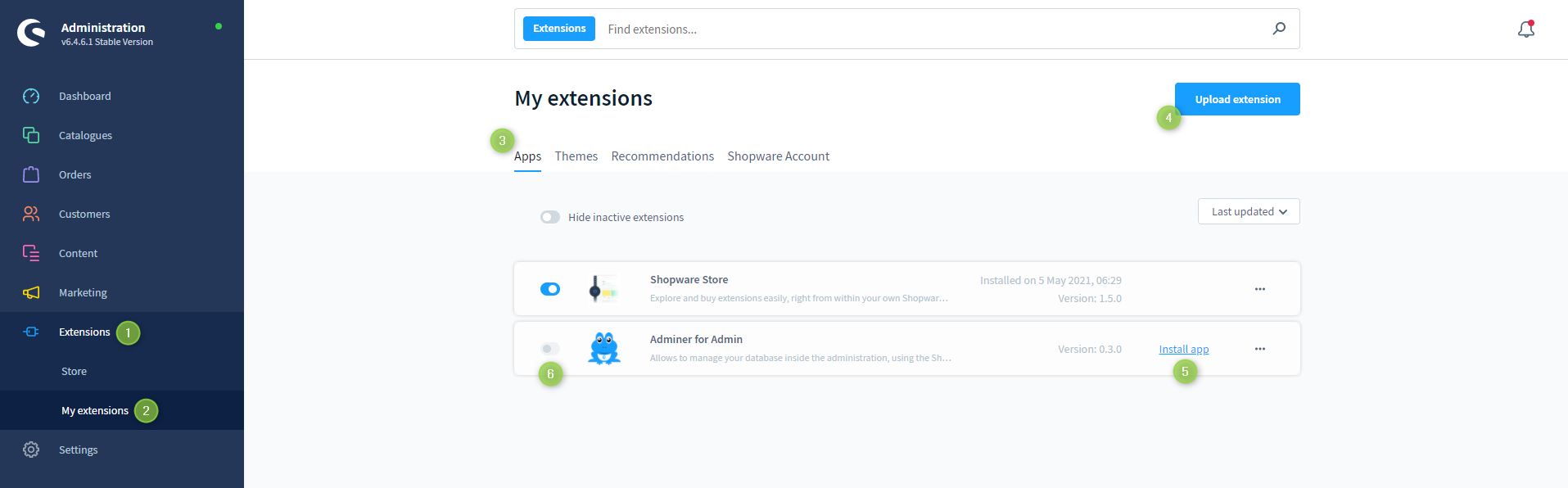 Adminer für das Admin manuell installieren