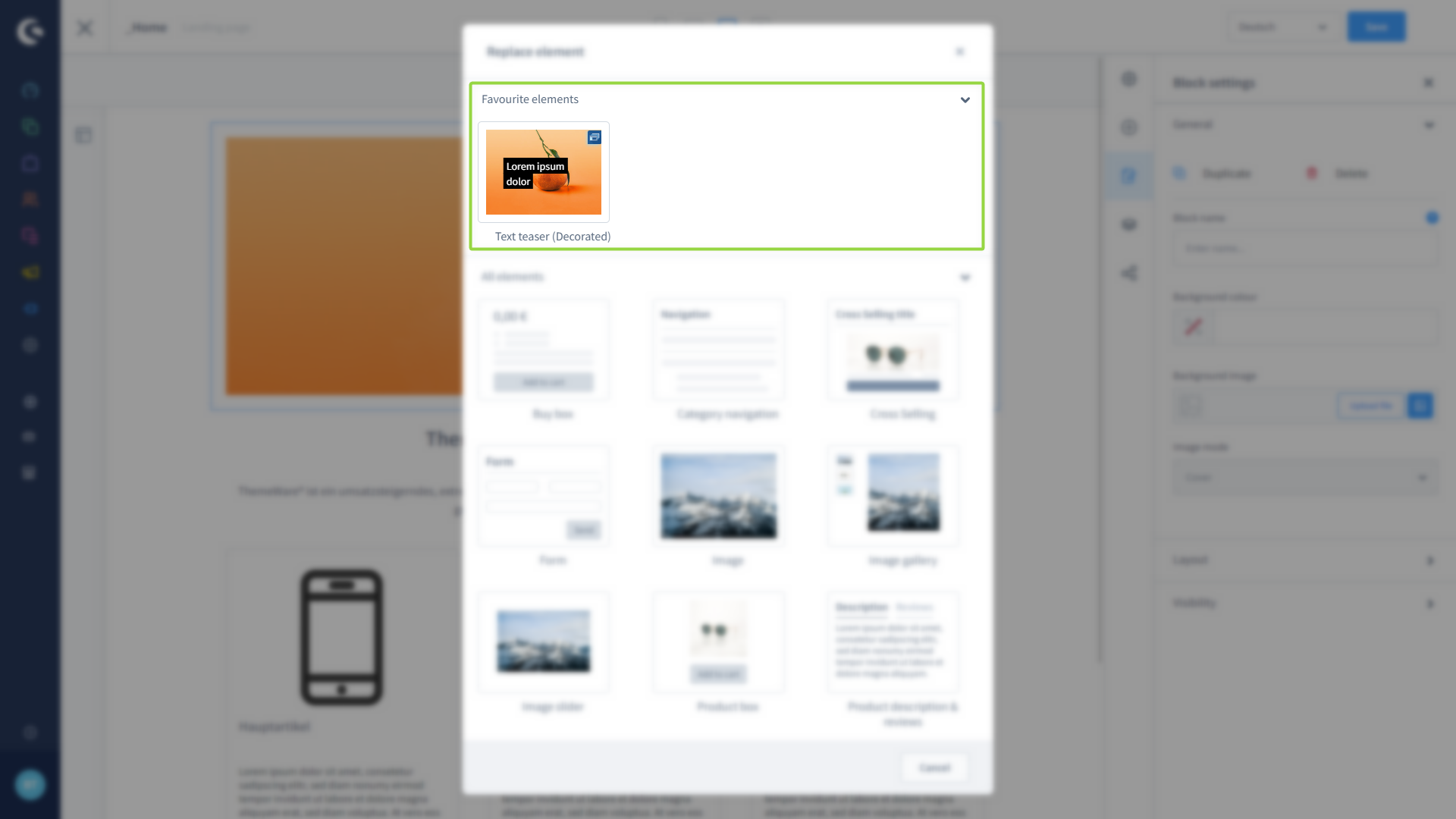 Favourite CMS elements