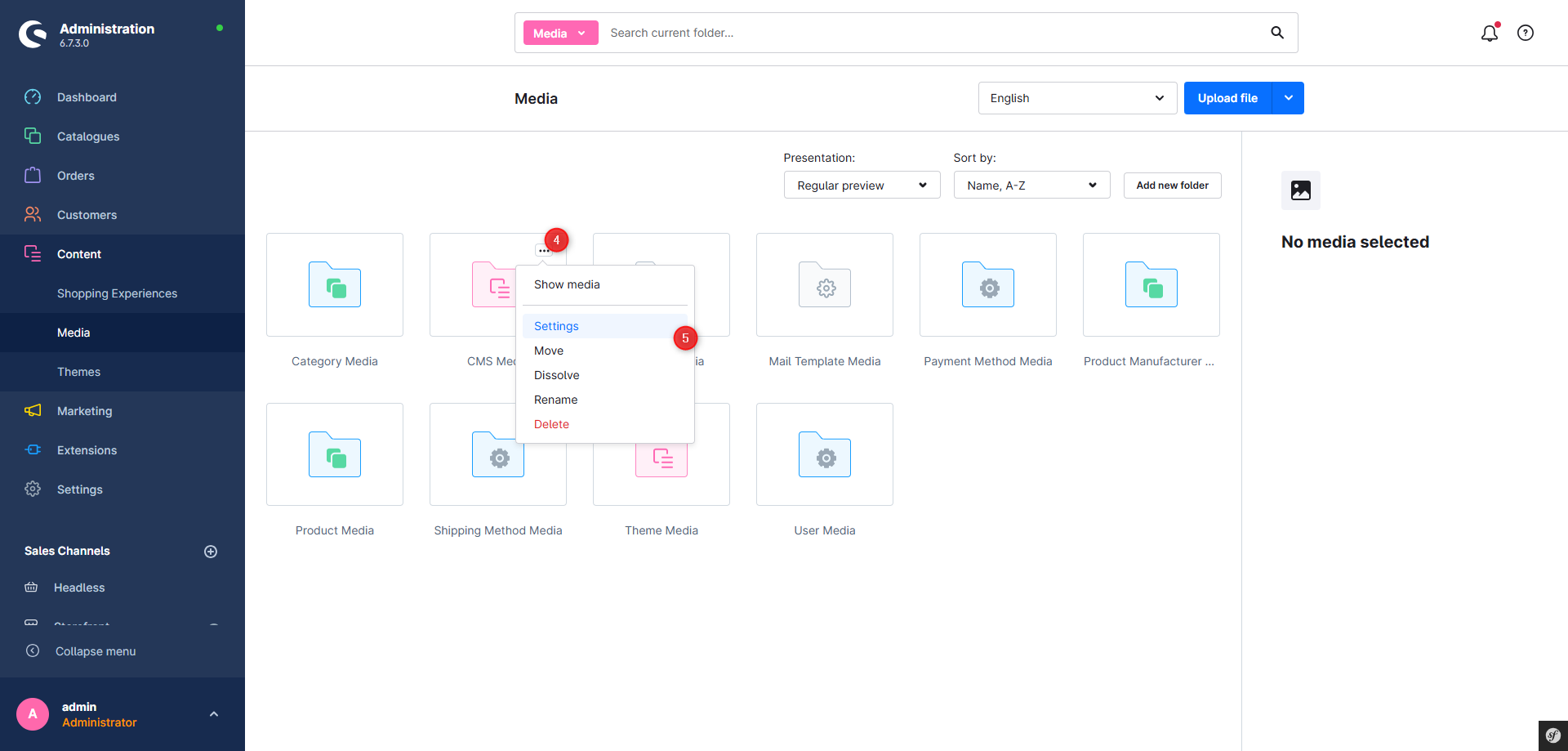 Create default folder for media, figure 3