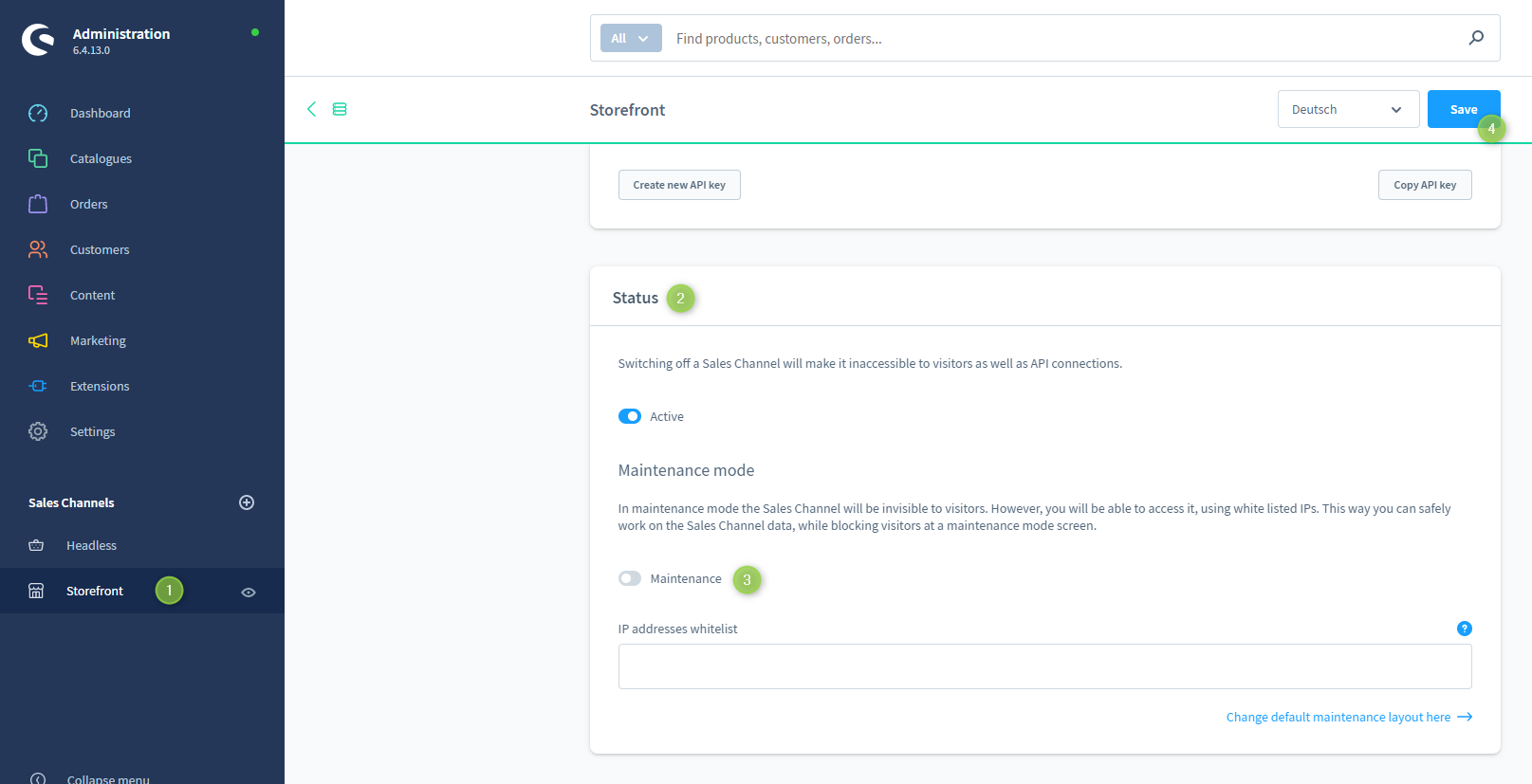 Activate maintenance mode in Shopware 6