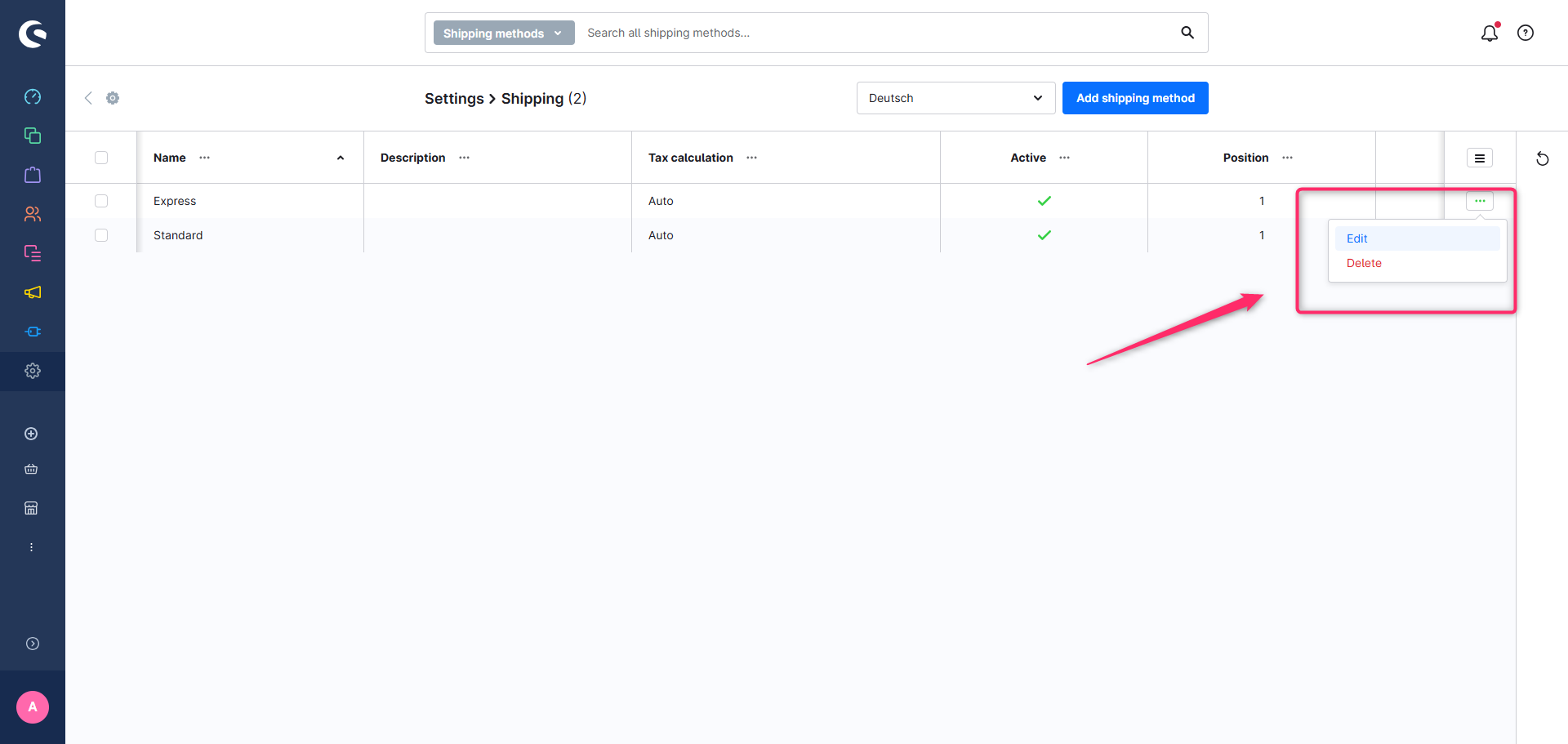 Shipping methods, figure 2