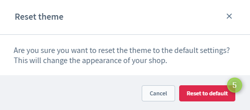 Resetting ThemeWare®, figure 2