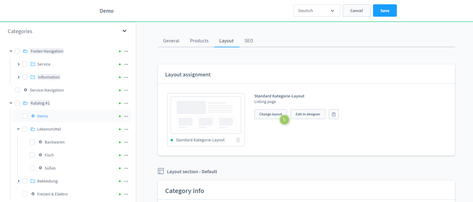 Shopware 6 Kategorie-Editor