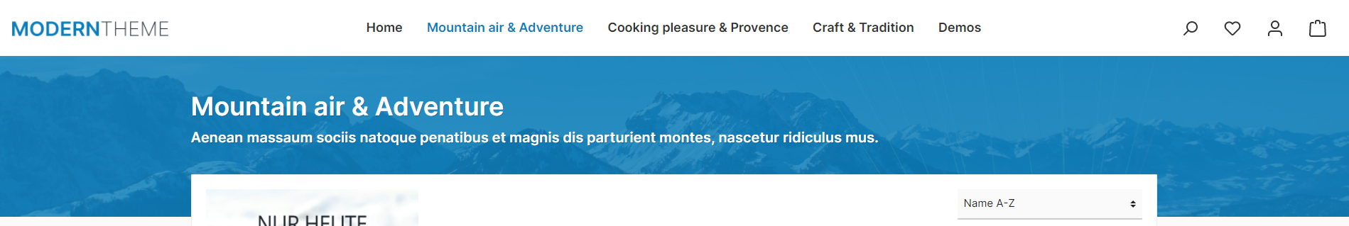Default text element as overlay banne