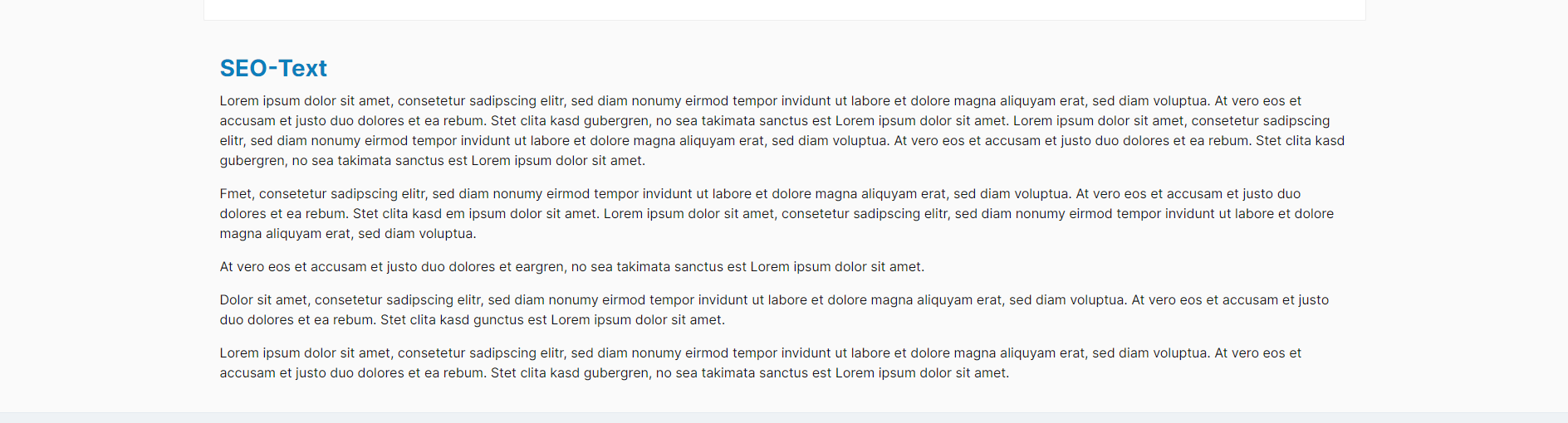 CMS element with customised SEO text