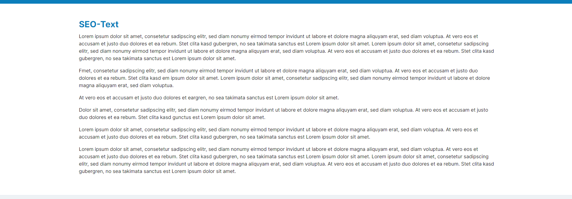 CMS element with customised SEO text