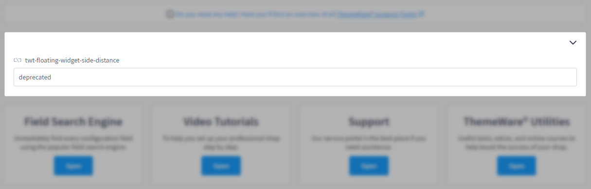 Orphaned configuration fields automatically end up in the tab "General"