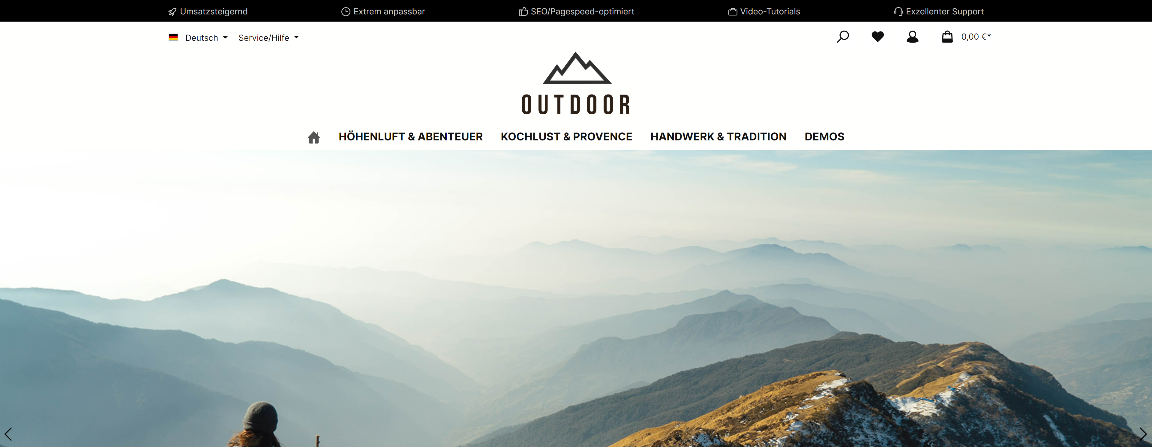 ThemeWare® Outdoor without "Shopping Experiences Header"