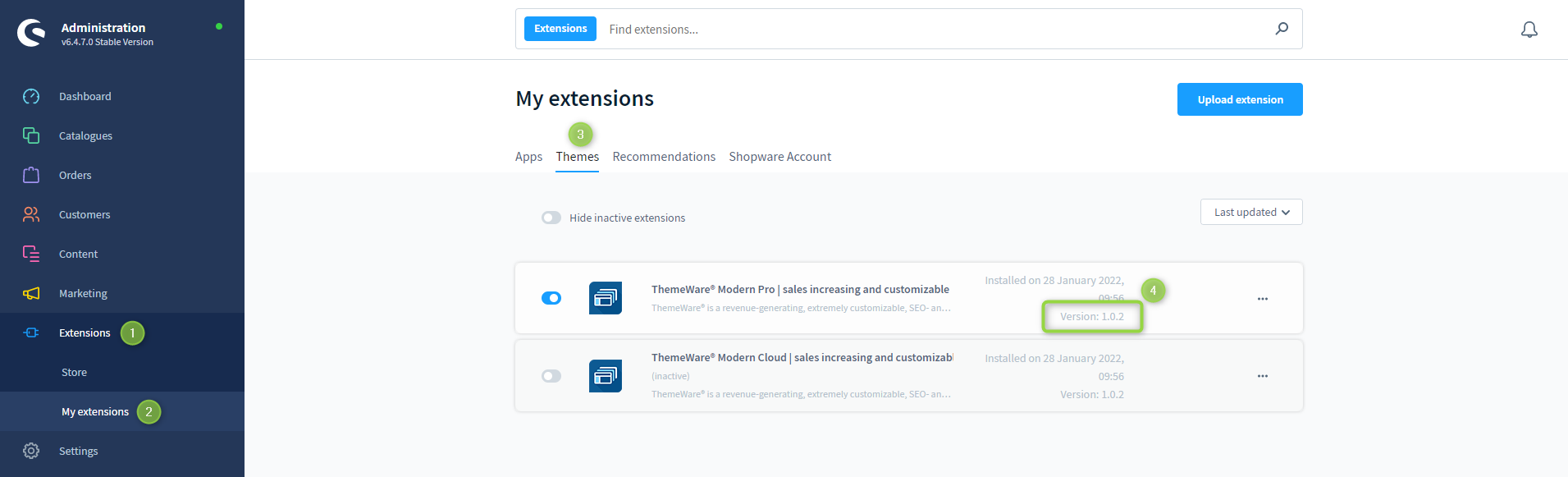 Determining the ThemeWare® version