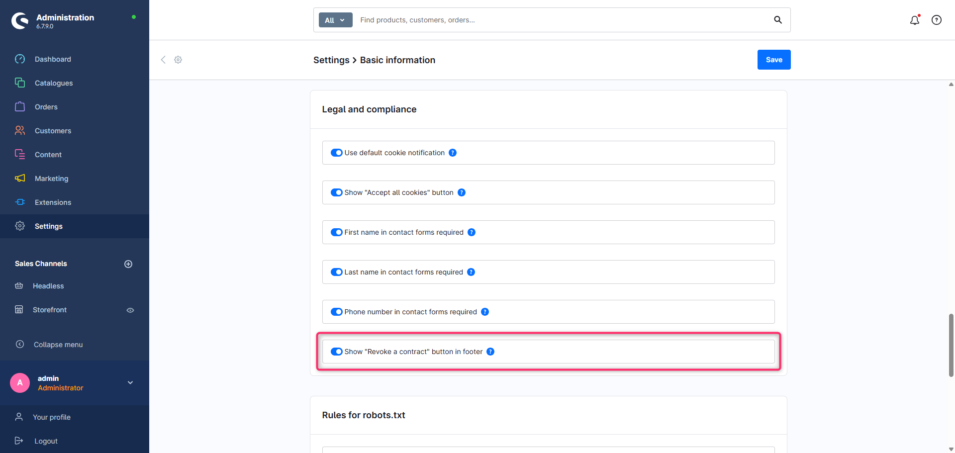 Revoke/Withdrawal button, figure 2