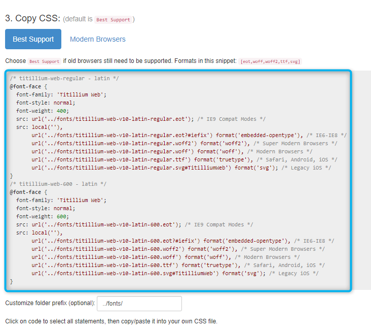 Embedding fonts locally, figure 4