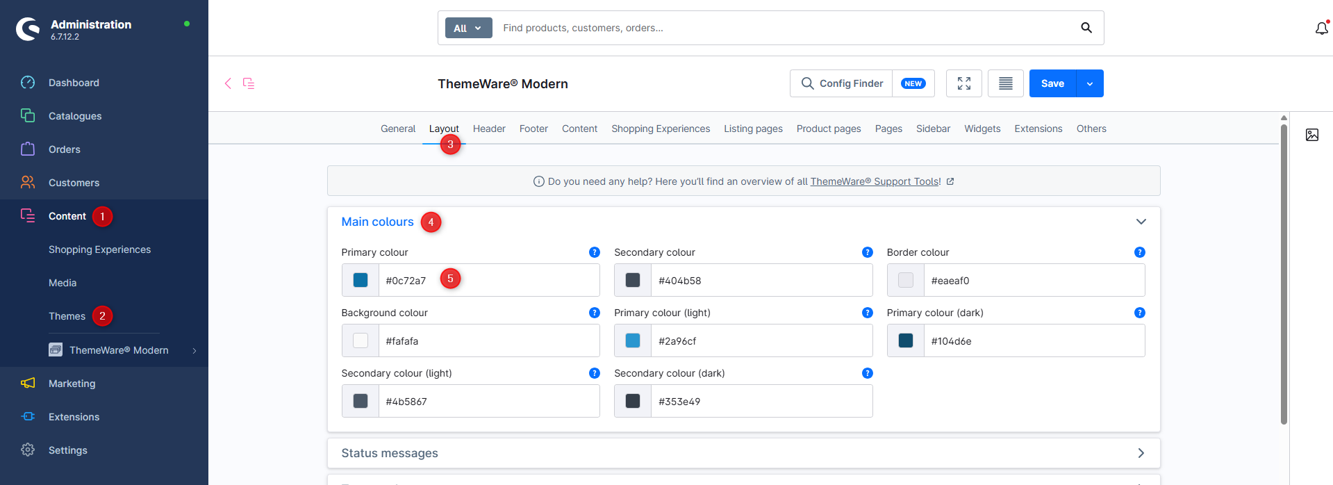 ThemeWare® main colours