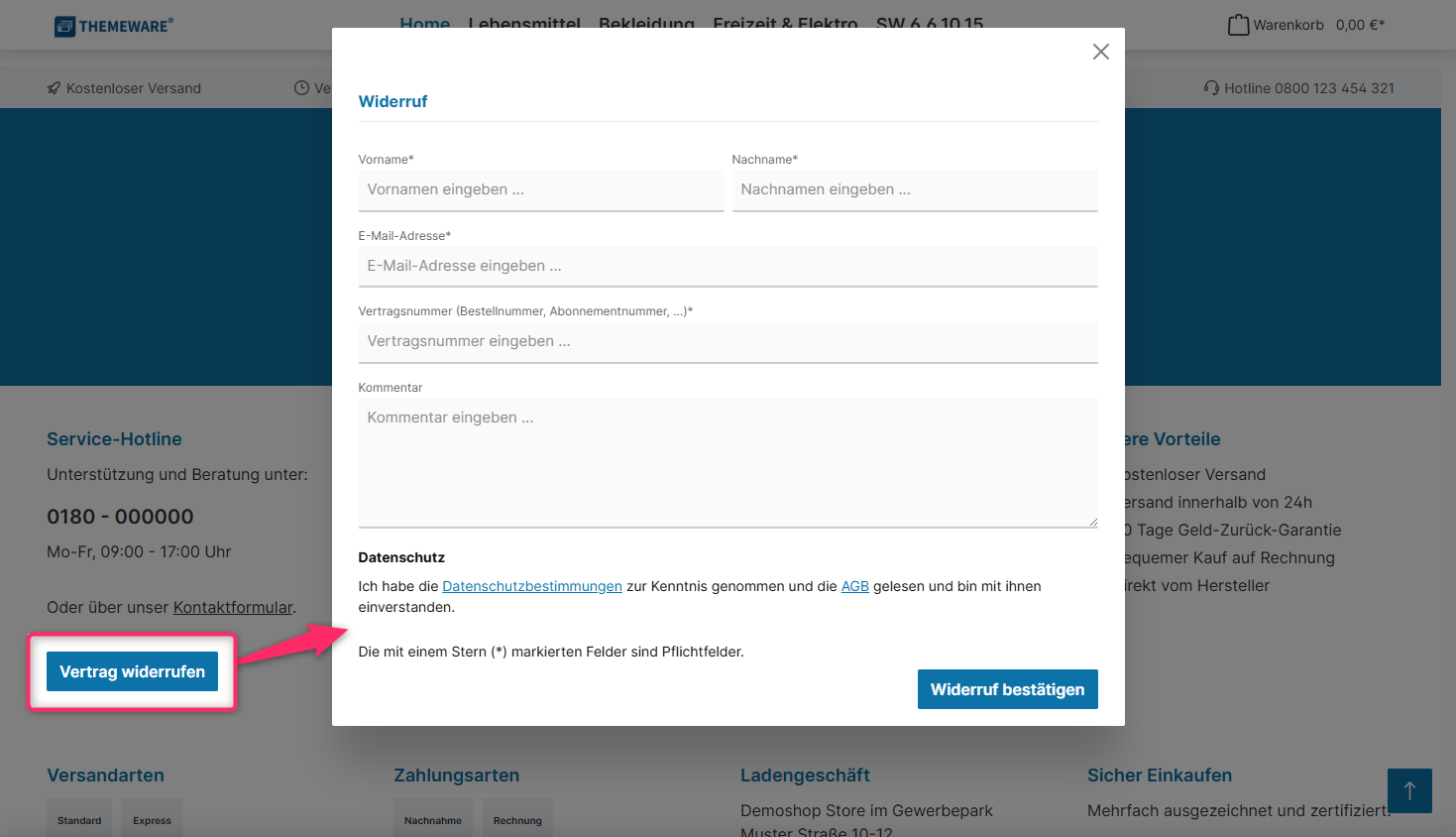 Revoke/Withdrawal button, figure 1